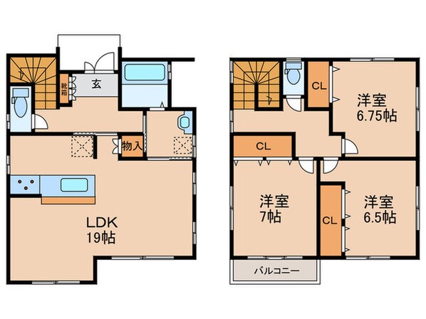 唐橋町貸家（3号地）の物件間取画像